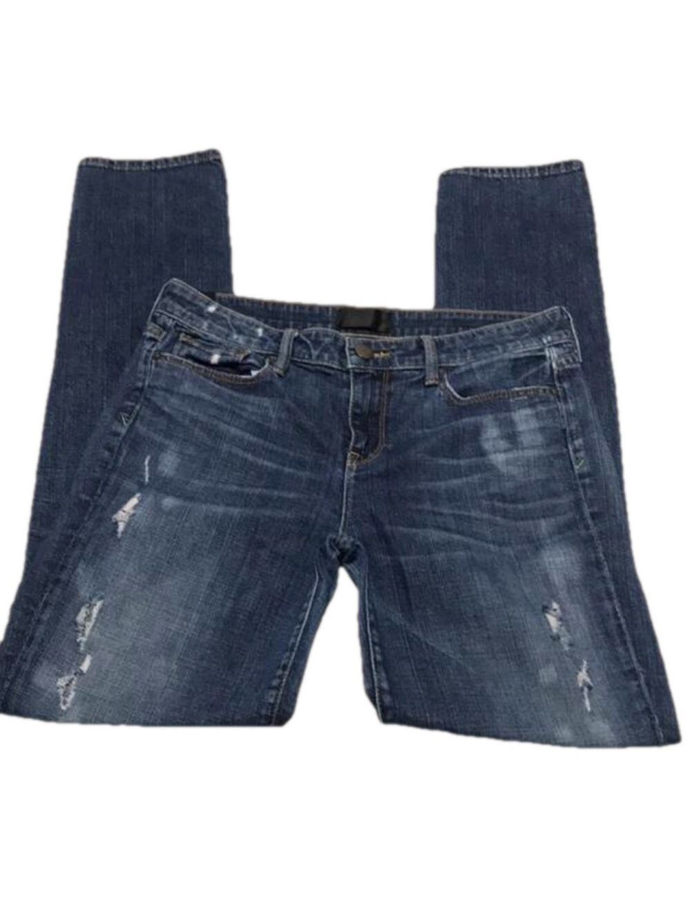 VINCE Destroyed Cropped Straight Jeans Sz 28